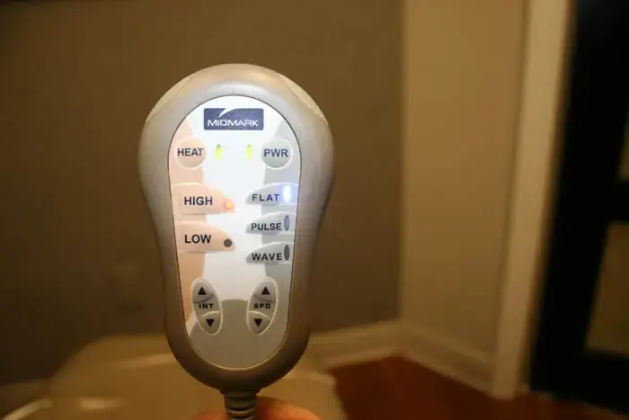 The massage control for the dental chair