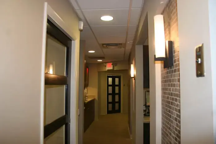 The hallway to the treatment rooms