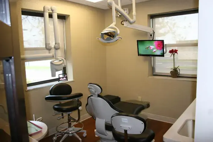 A treatment room at Artistry Smile Center, ready for a new patient
